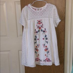 White embroidered dress